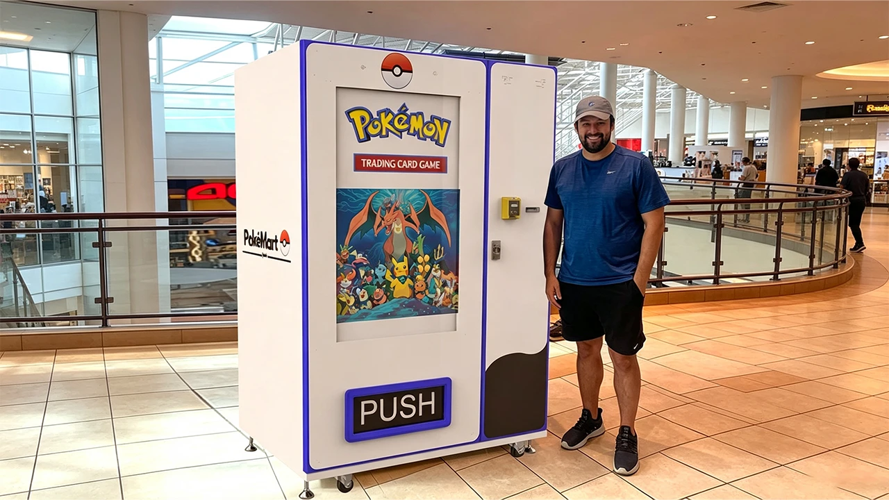Trading Card Vending Machine for Airports Solution