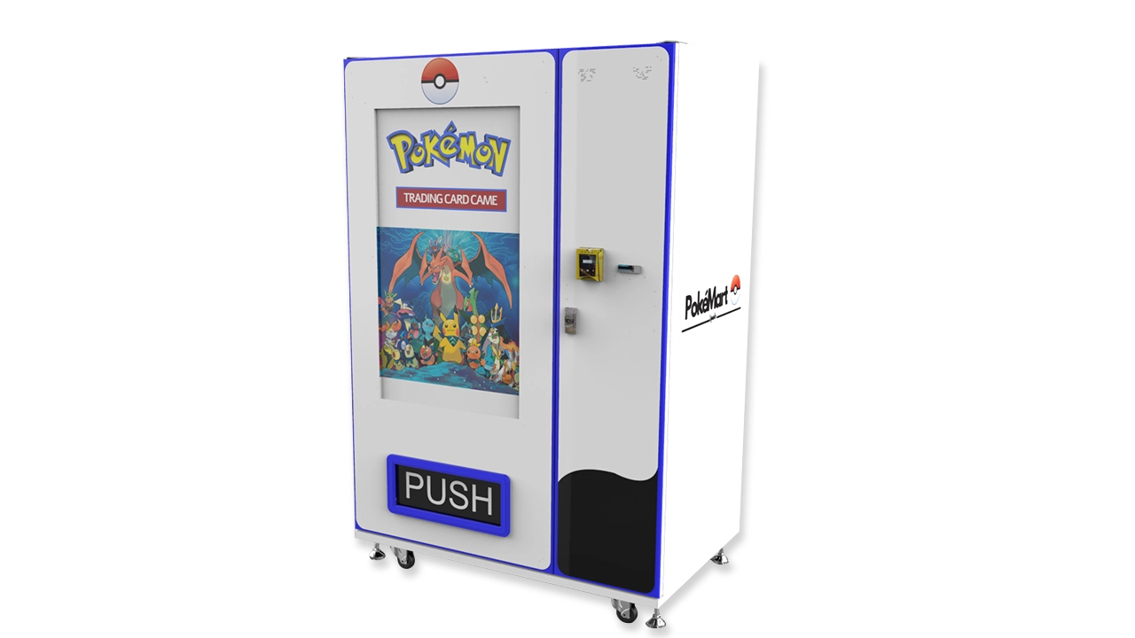 32 inch touchscreen trading card vending machine for arena retail